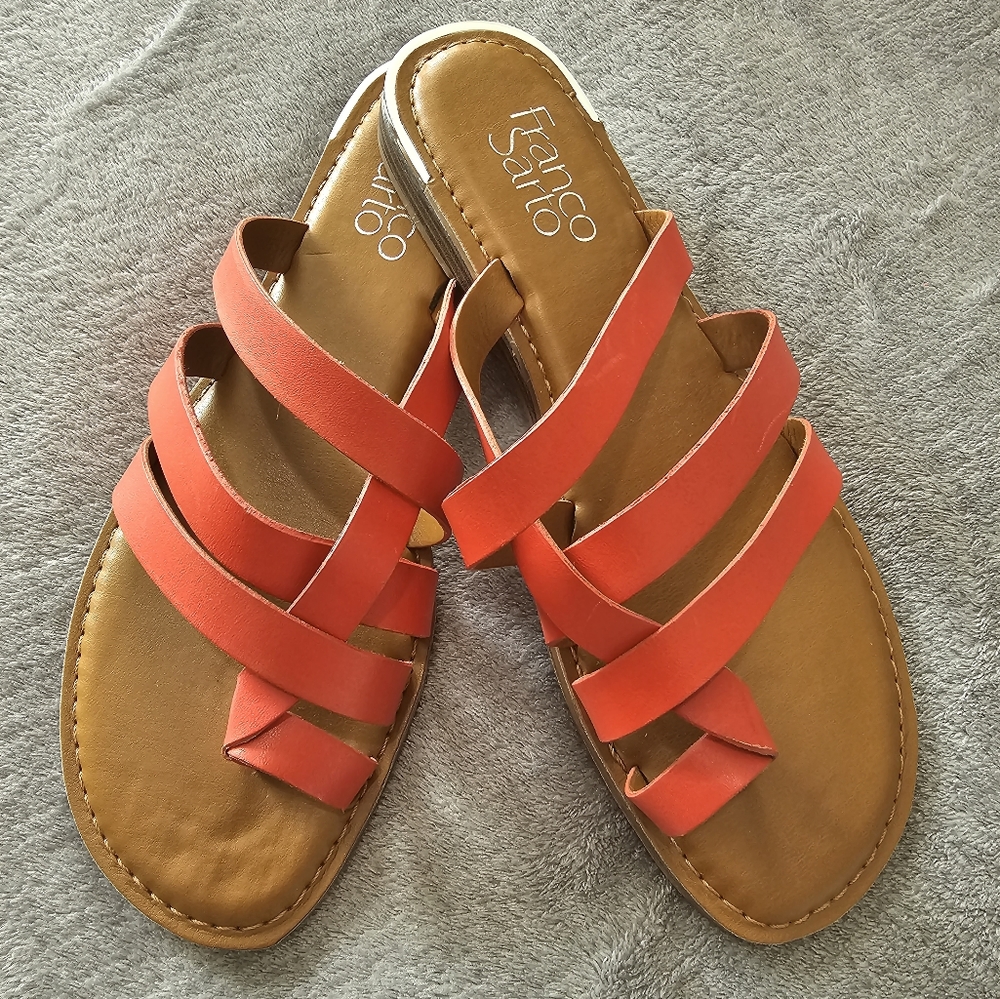 NWOT Franco Sarto Orange Sandals